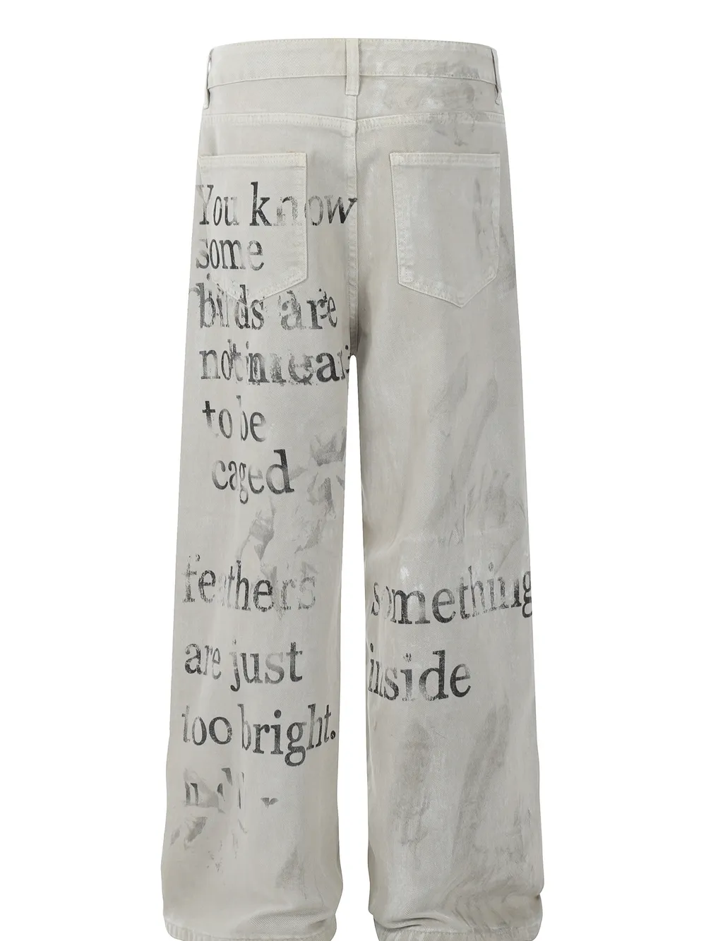 Men's Letter Wide Leg Jeans, image 3