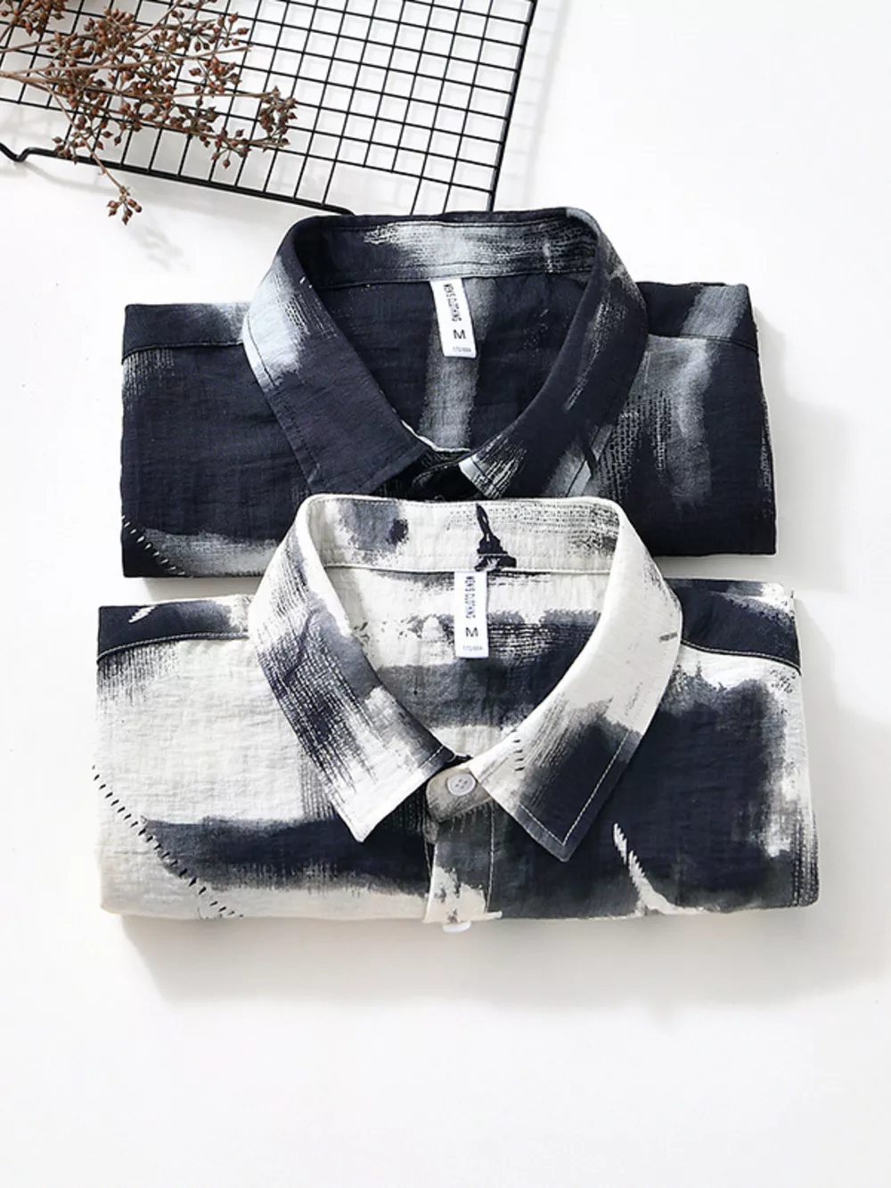 Men's Plus Size Abstract Print Short Sleeve Shirt, image 5