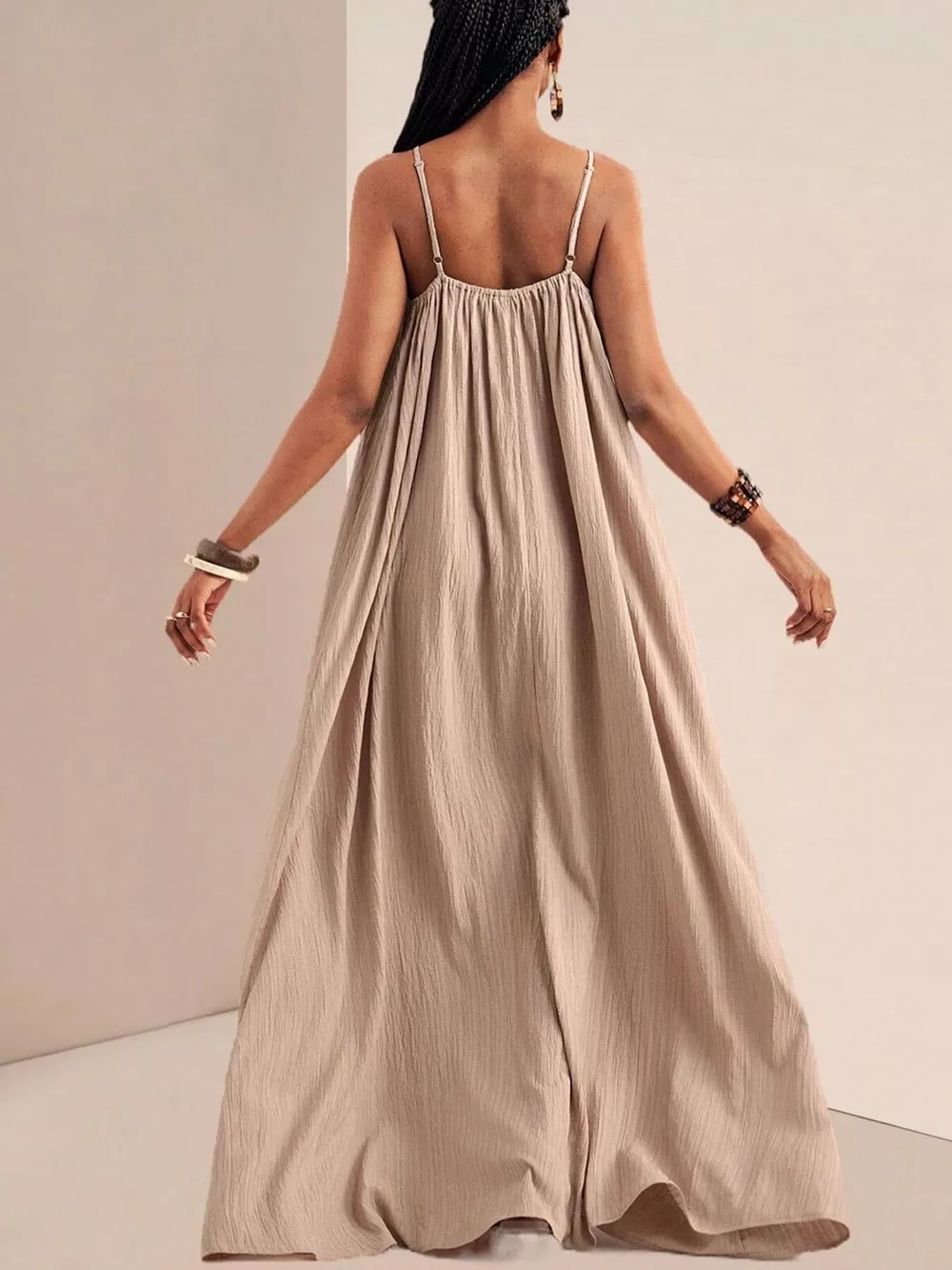 Spaghetti Strap Flowy Maxi Dress, image 12