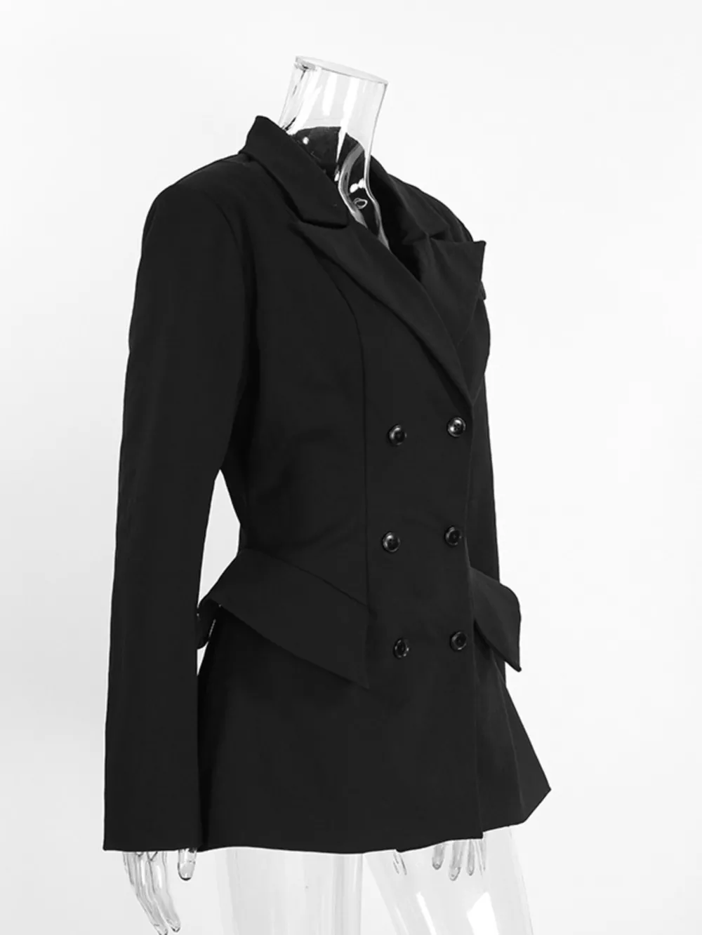 Double-Breasted Blazer with Flap Pockets, image 10