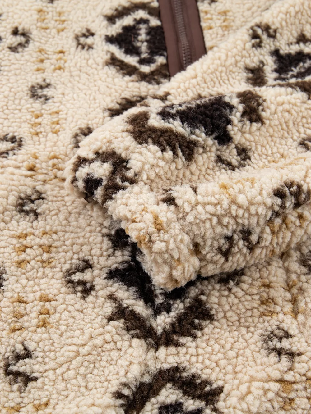 Aztec Print Quarter-Zip Sherpa Sweatshirt, image 14