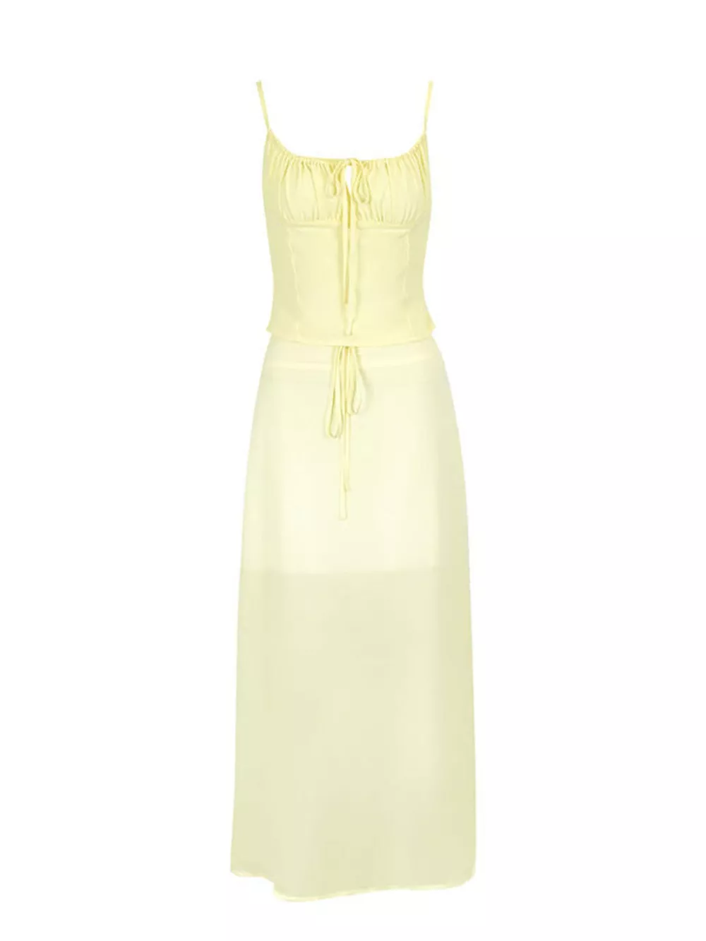 Smocked Tie Front Cami and Skirt Set, image 7