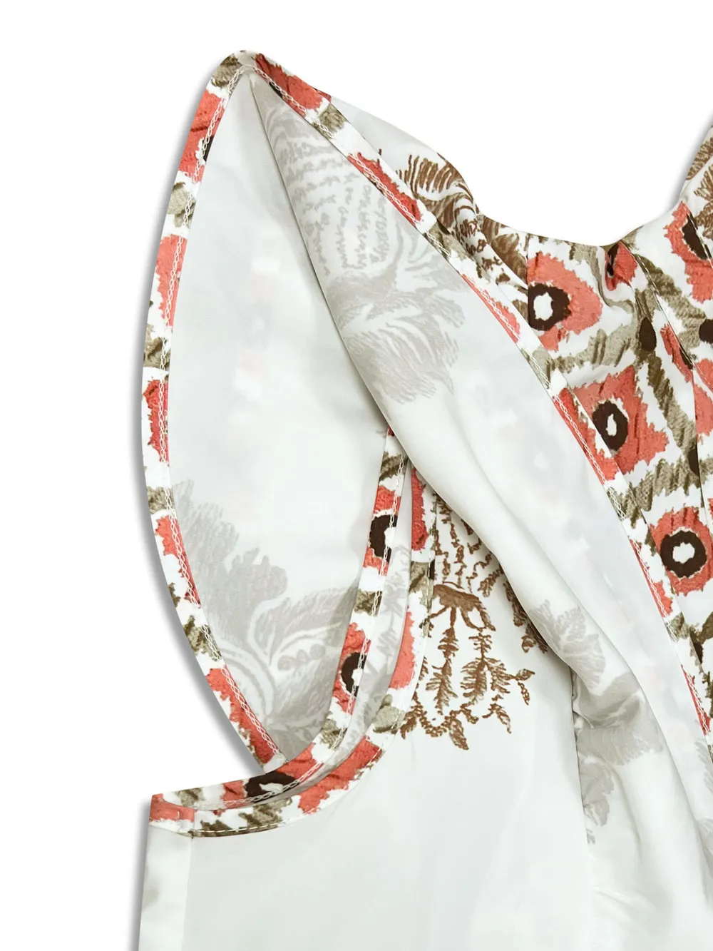Printed Notched Ruffled Cap Sleeve Dress, image 6