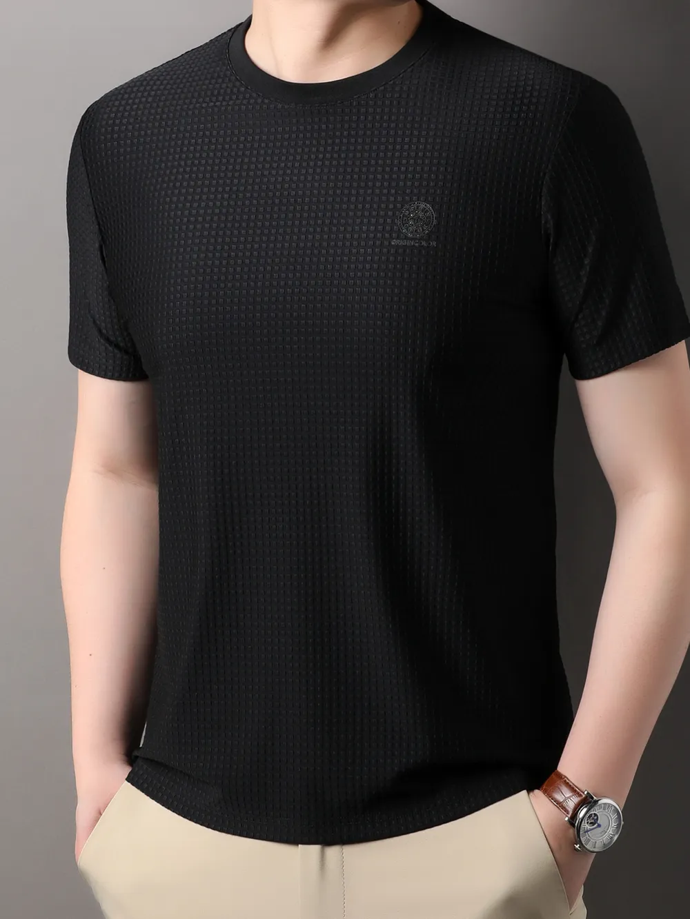 Men's Full Size Round Neck Short Sleeve T-Shirt Plus Size