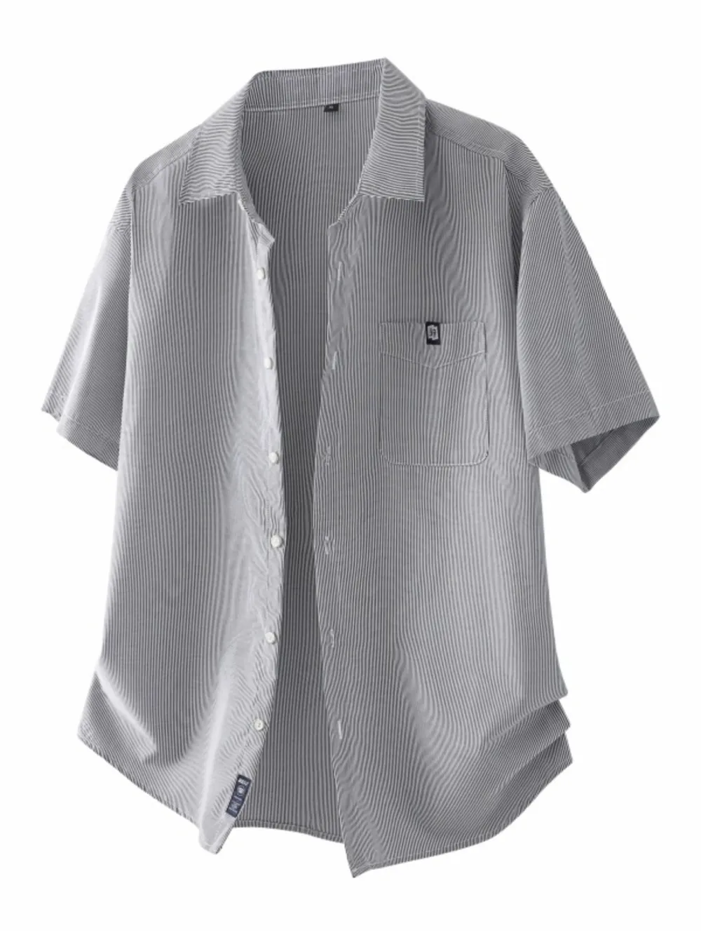 Men's Plus Size Casual Striped Short Sleeve Shirt