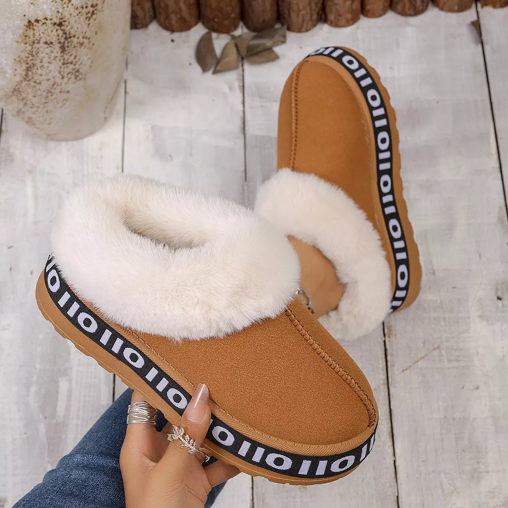 Round Toe Plush Lined Ankle Boots, image 7