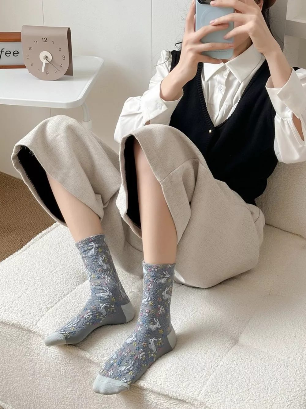 Floral Cotton Socks, image 6