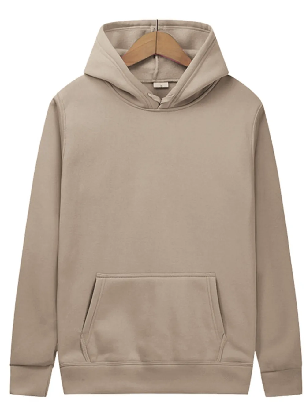 Men's Full Size Kangaroo Pocket Long Sleeve Hoodie Plus Size, image 5