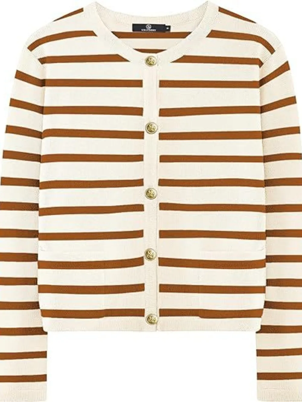 Striped Button-Up Cardigan, image 10
