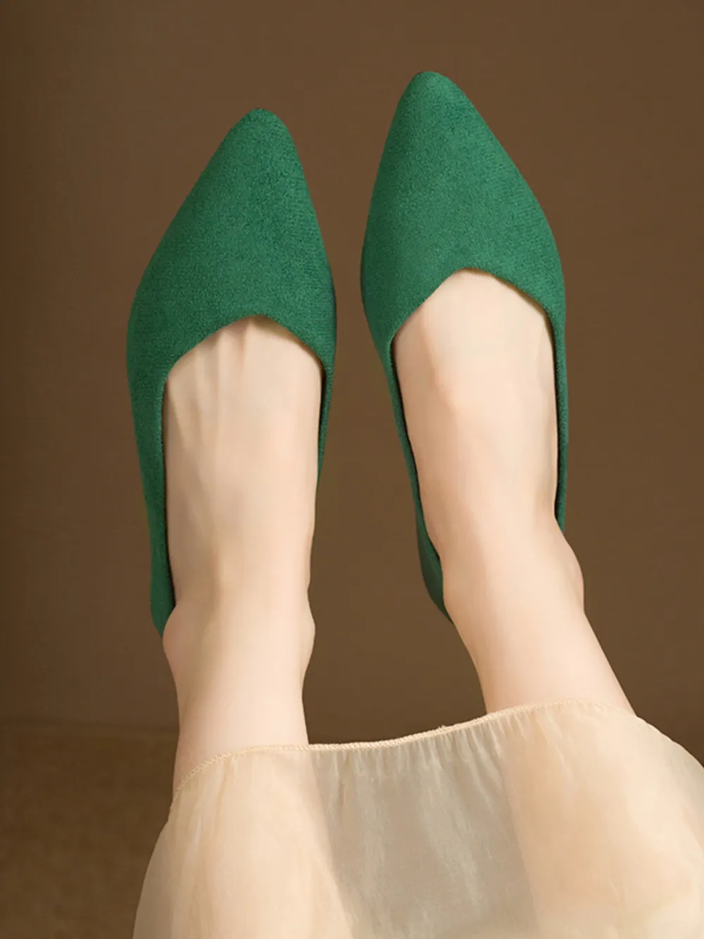 Solid Color Point Toe Slip-Ons, image 9