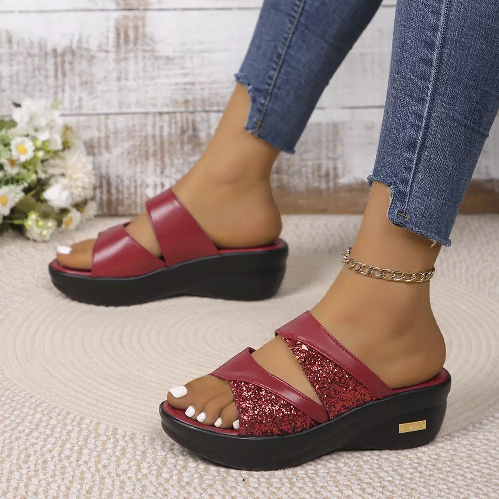 Open Toe Platform Wedge Sandals, image 8