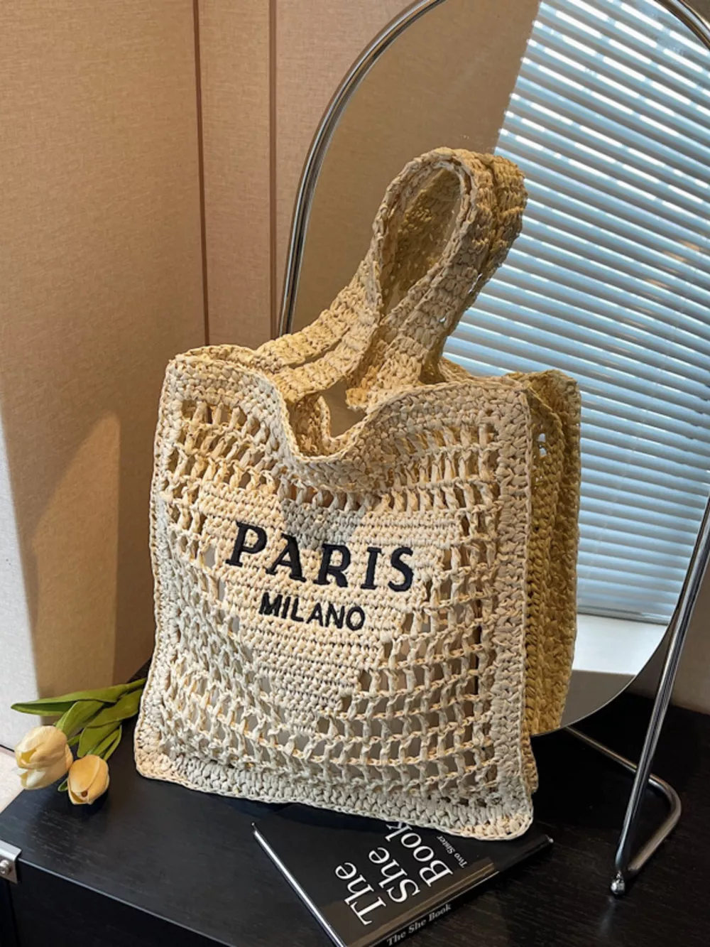 Crochet Knit Shoulder Bag, image 2