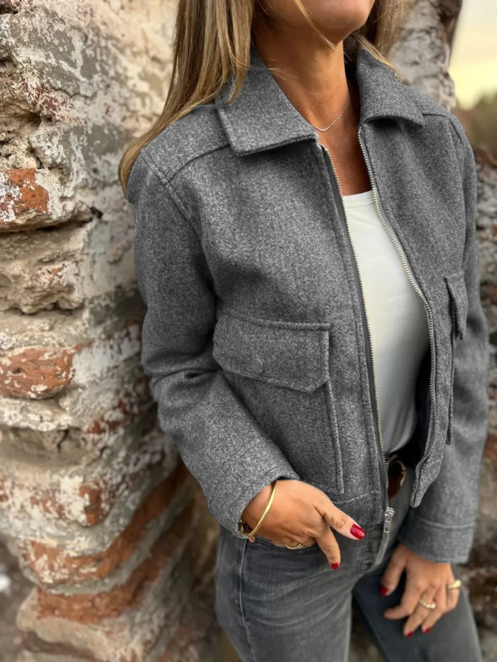 Zip Up Long Sleeve Jacket, image 5