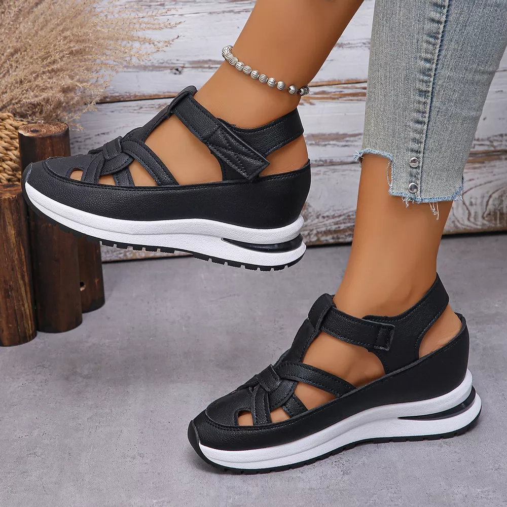 Round Toe Wedge Sandals, image 2