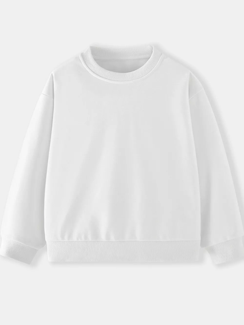 Children's Casual Solid Color Crew Neck Sweatshirt, image 12