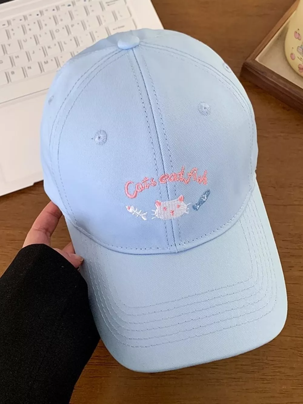 Cat Embroidered Baseball Cap, image 4