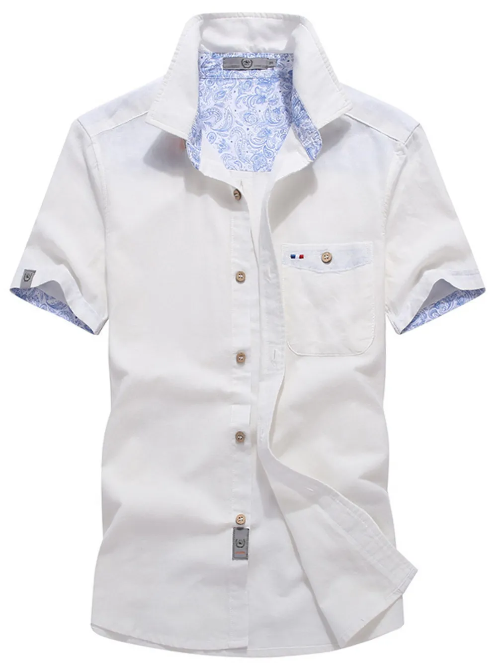 Men's Full Size Button Up Short-Sleeve Casual Shirt Plus Size, image 4