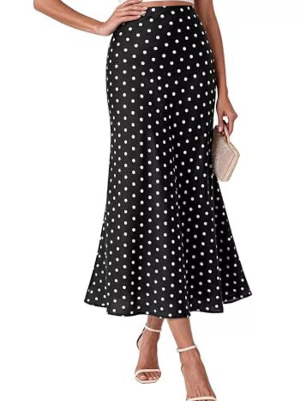 High-Waisted Mermaid Midi Skirt, image 3