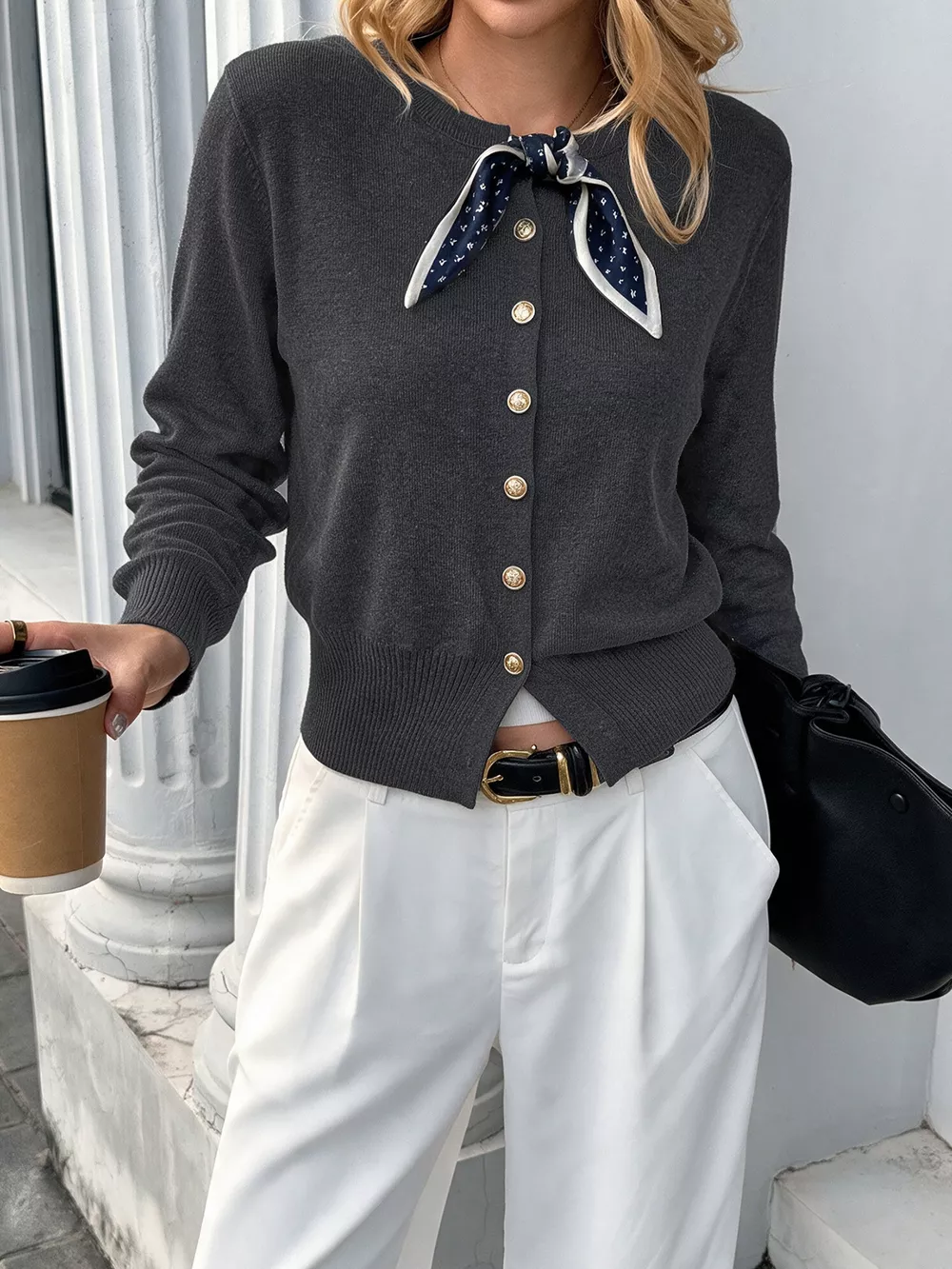 Button-Down Knit Cardigan, image 4