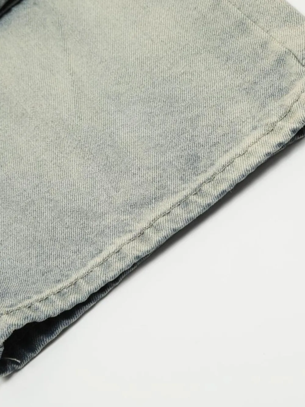 Men's Washed Multi-Pocket Straight Cargo Jeans, image 7