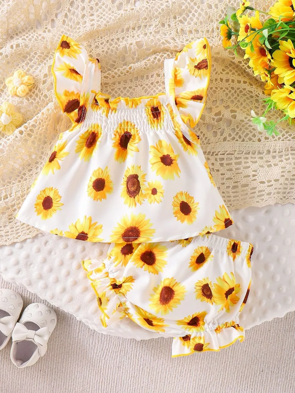 Children's Ruffled Printed Tank and Shorts Set, image 10
