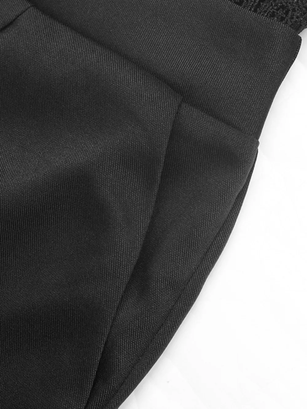 High-Waisted Wide-Leg Lace-Trimmed Pants, image 8