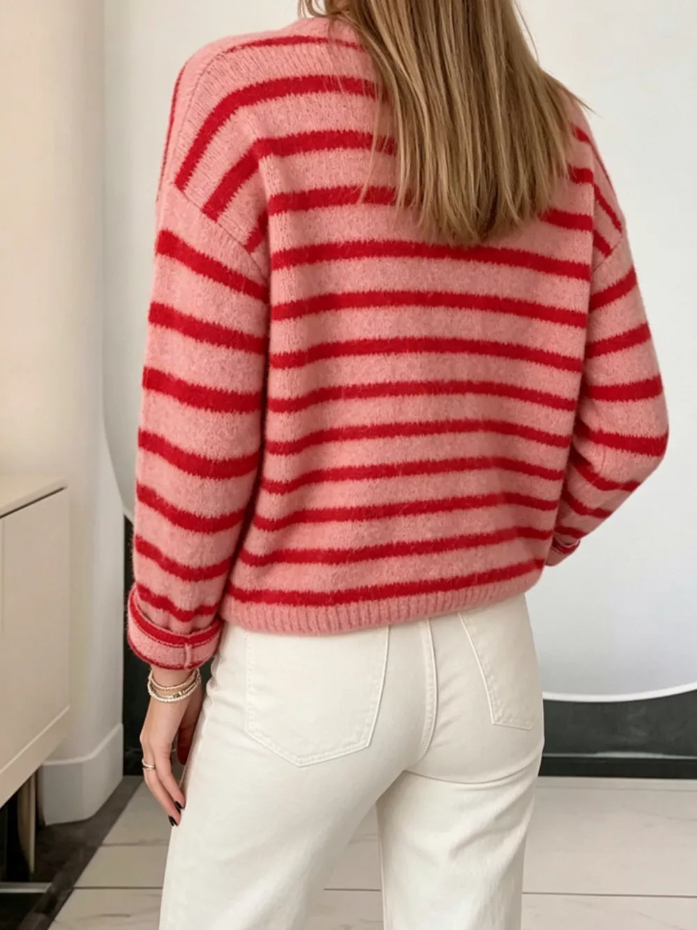 Striped Button-Down Cardigan, image 6