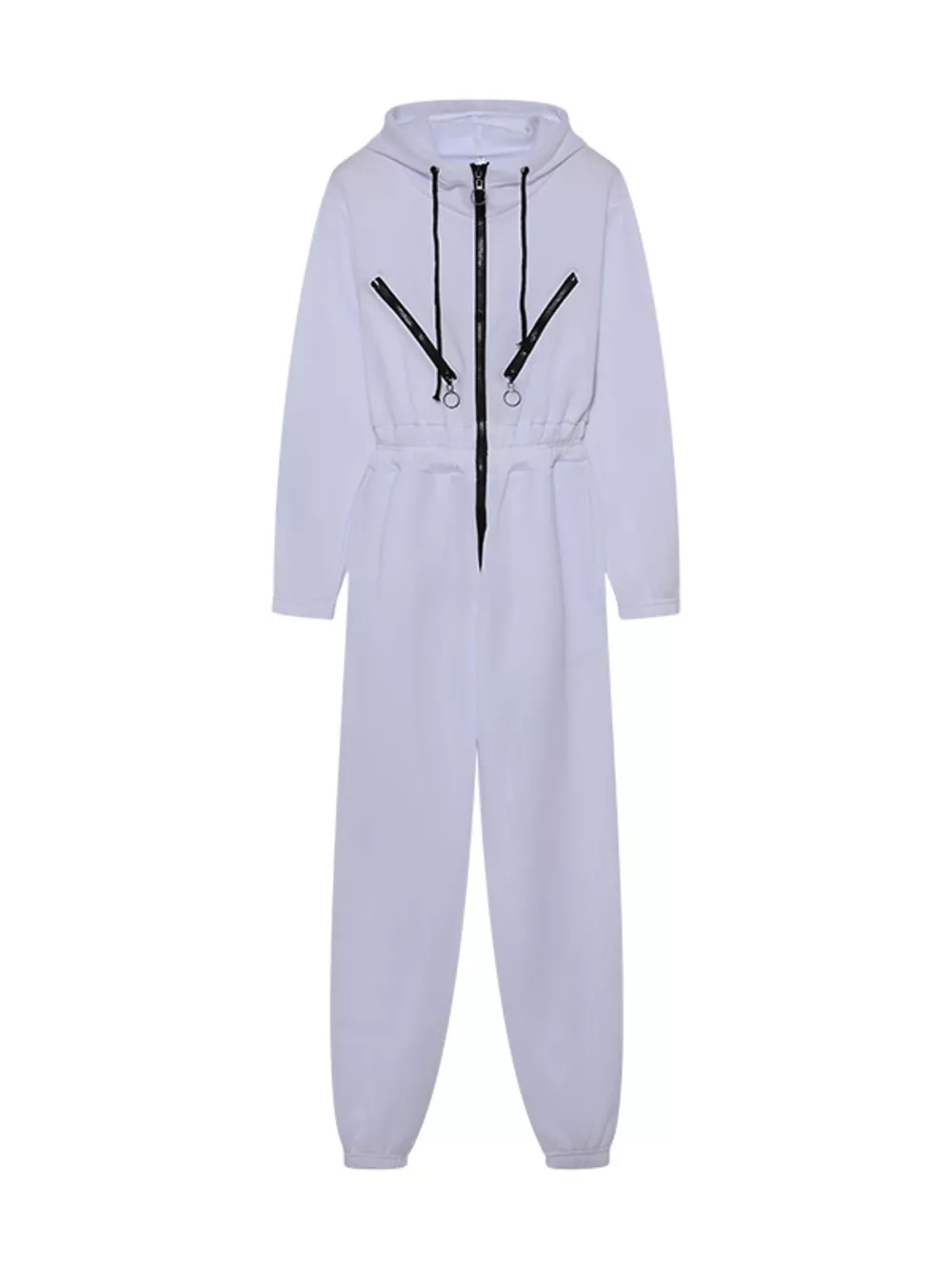 Hooded Zip-Up Long Sleeve Jumpsuit, image 5