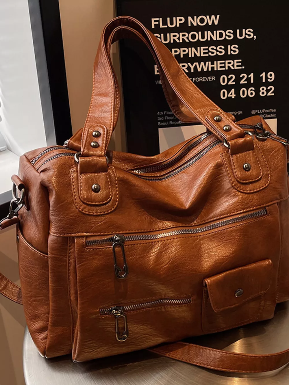 Vintage Style Multi-Pocket Crossbody Bag, image 5