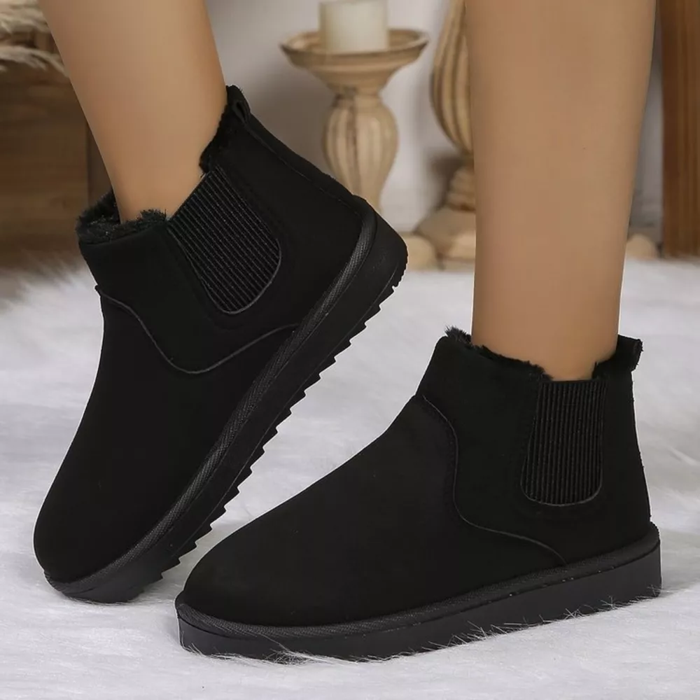 Plush Lined Slip-On Chelsea Winter Boots, image 2