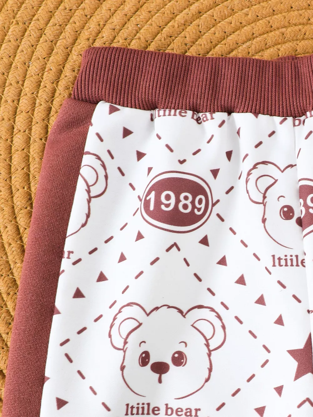 Children's Bear Print Long Sleeve Sweatshirt and Pants Set, image 3