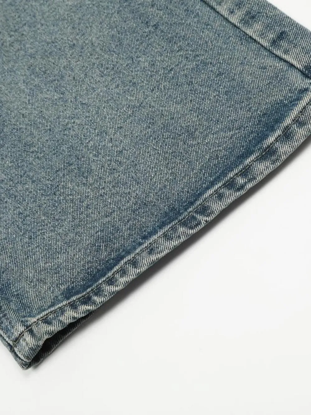 Men's Distressed Wide Leg Vintage Wash Jeans, image 20