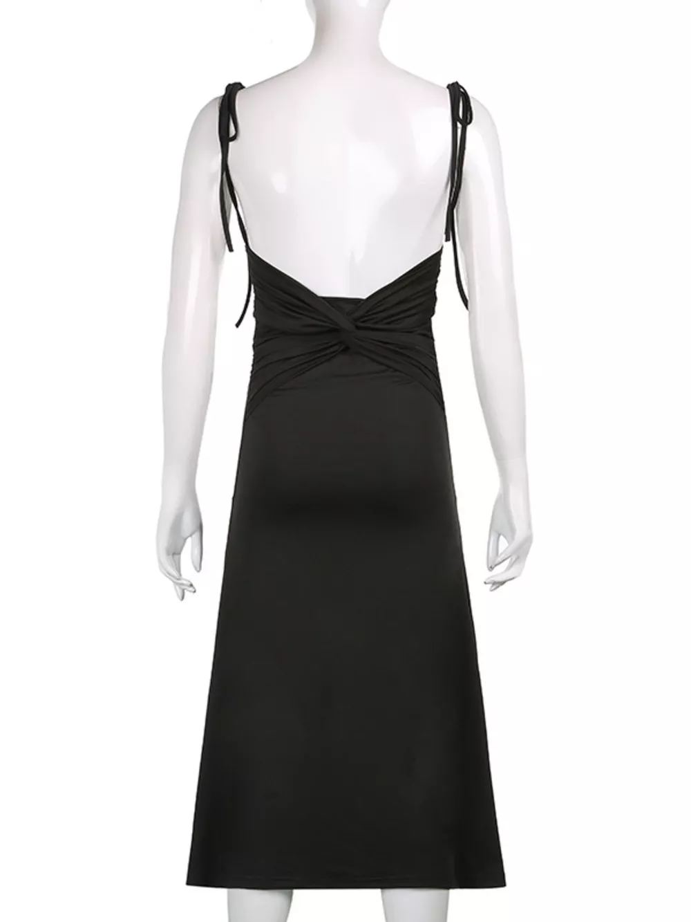 Ruched Tie Shoulder Midi Dress, image 10