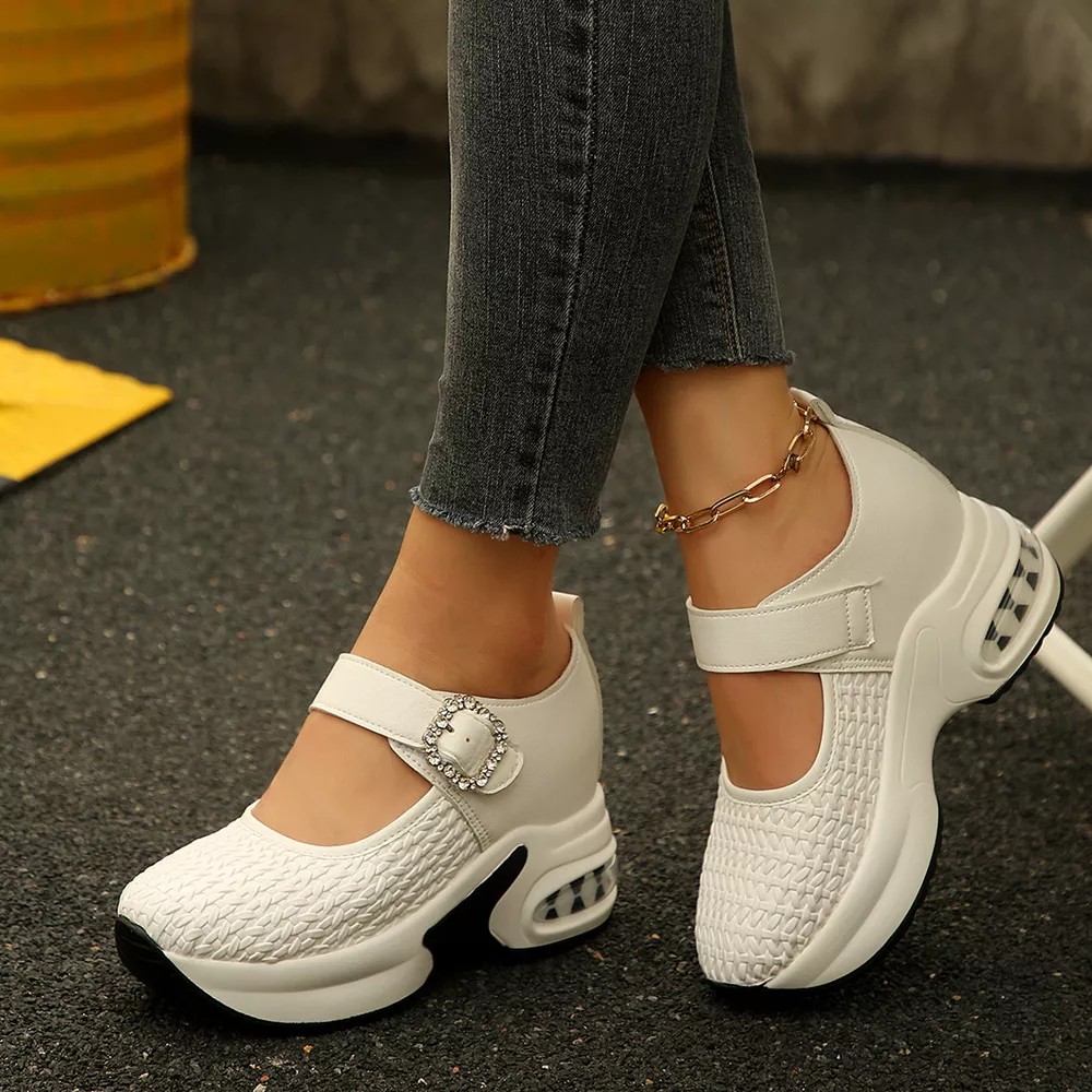Rhinestone Embellished Woven Shoes, image 4