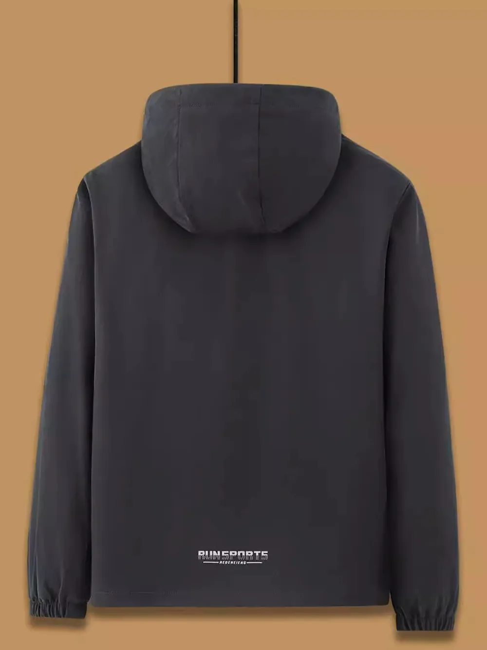 Men's Plus Size Casual Hooded Windproof Jacket, image 3