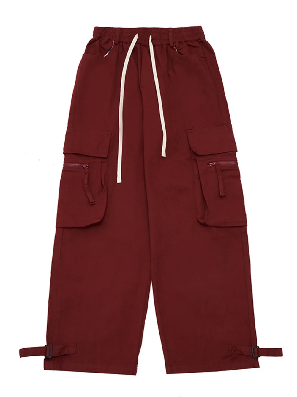 Men's Drawstring Wide Leg Cargo Pants