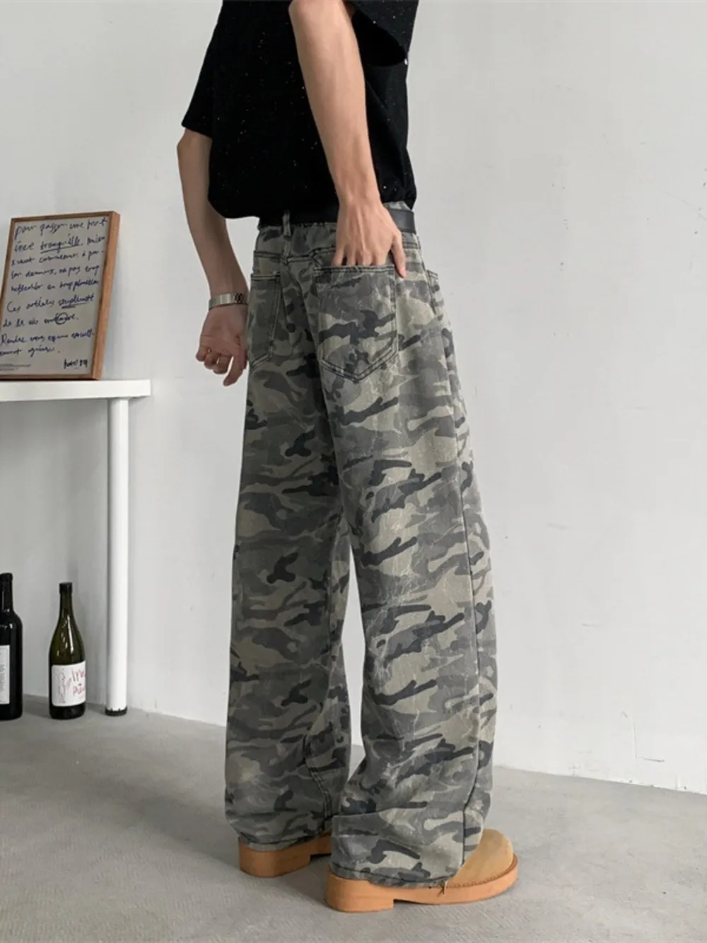 Men's Full Size Camouflage Wide-Leg Jeans Plus Size, image 5