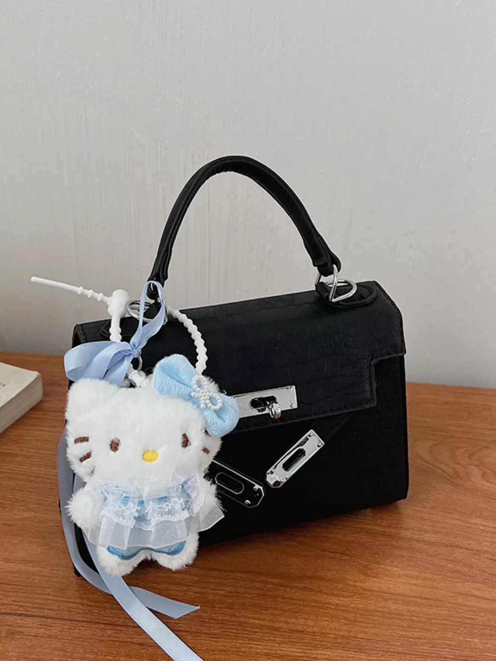Croc-Embossed Mini Crossbody Bag, image 9