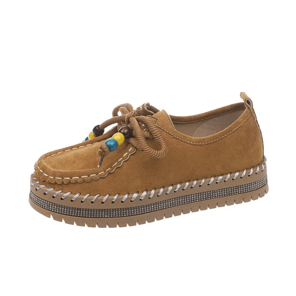 Round Toe Platform Loafers, image 4