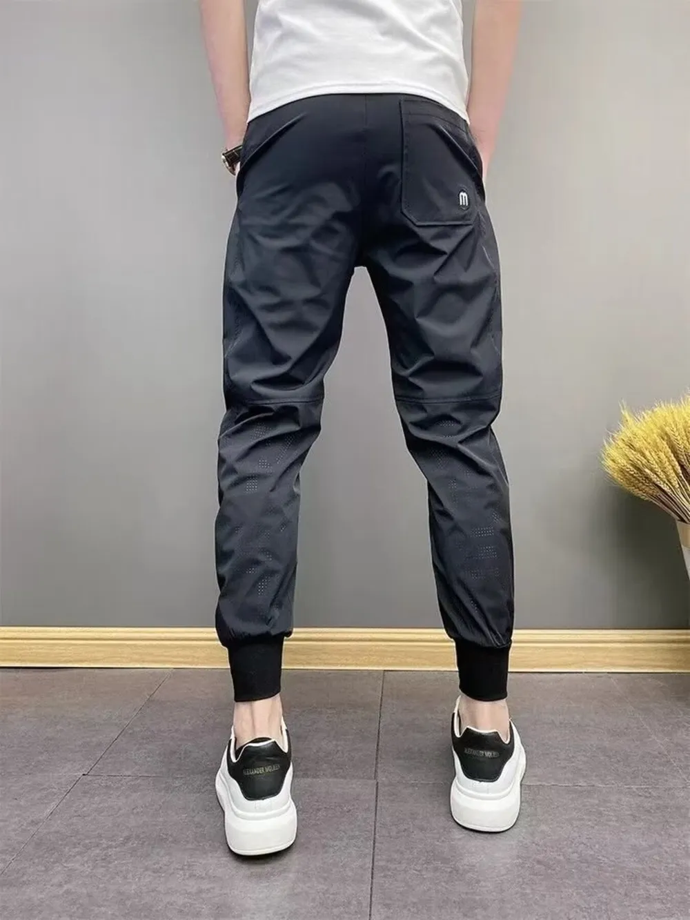 Men's Plus Size Slim-Fit Ankle-Cuffed Pants, image 4