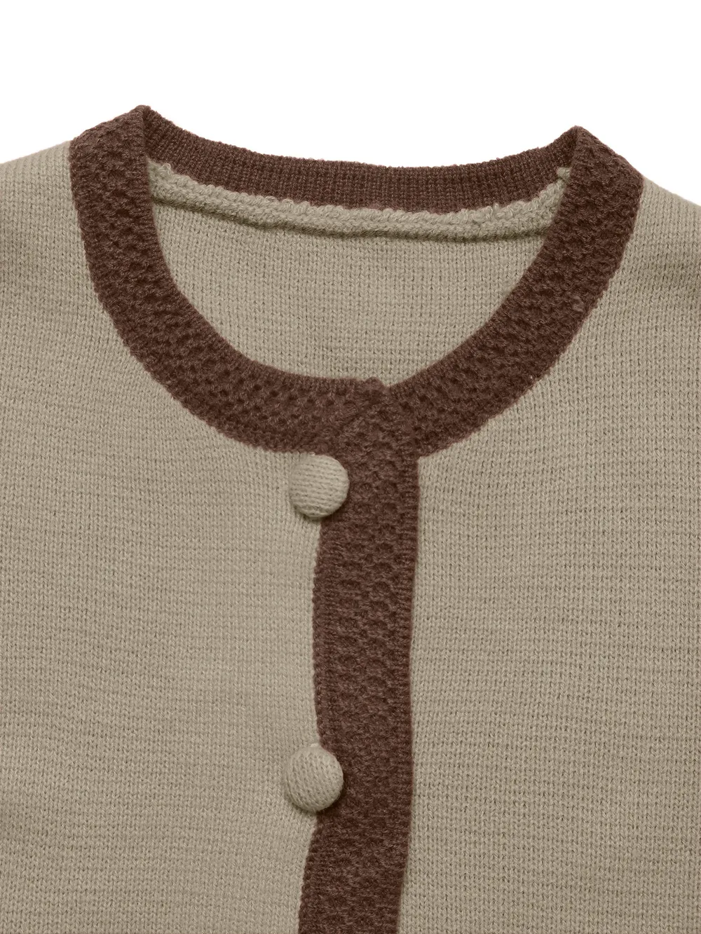 Button-Front Cardigan with Contrast Trim, image 9