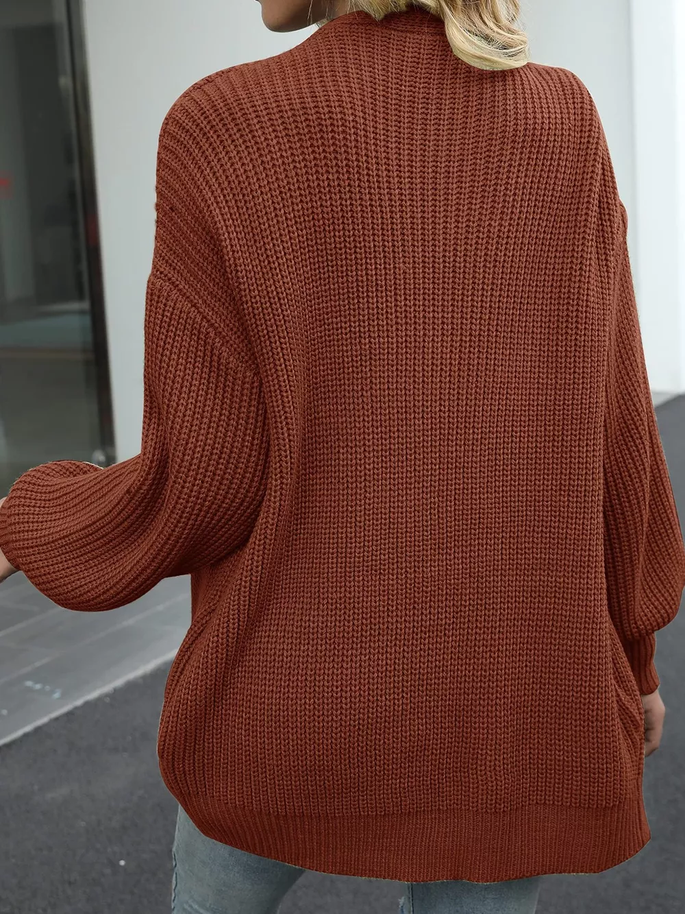 Open-Front Chunky Knit Cardigan, image 8