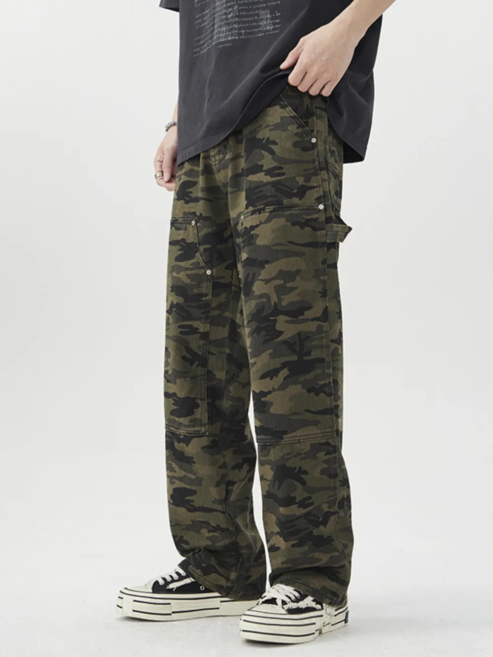 Men's Camouflage Loose Fit Jeans, image 5