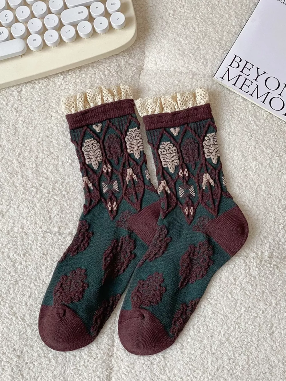 Ruffle-Trim Mid-Calf Socks, image 13