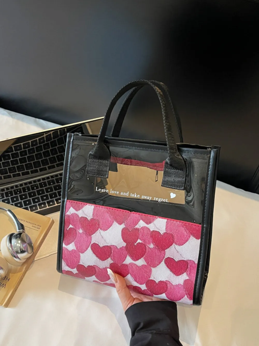 Heart Print Fashion Handbag, image 4