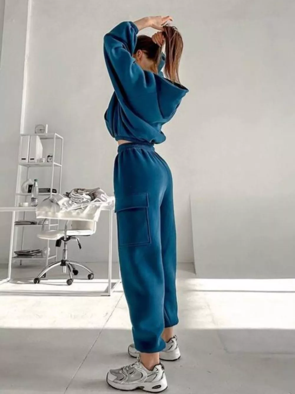 Kangaroo Pocket Hoodie and Joggers Set, image 3