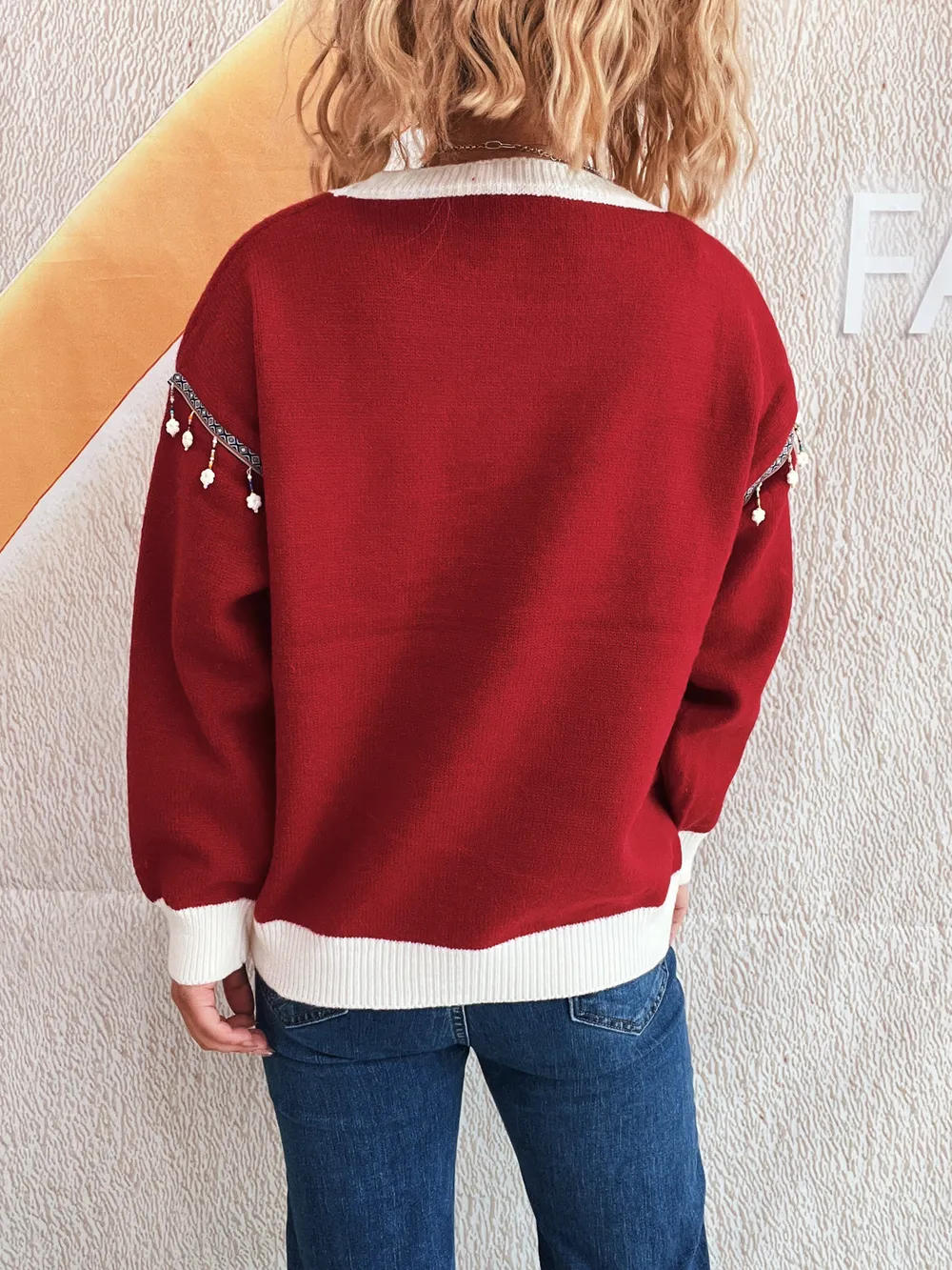 Christmas Tree Long Sleeve Sweater, image 7