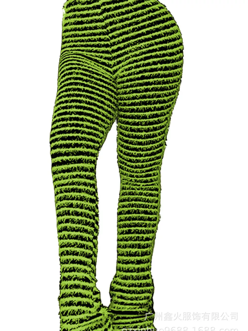 Striped Fuzzy Textured Knit Pants, image 14