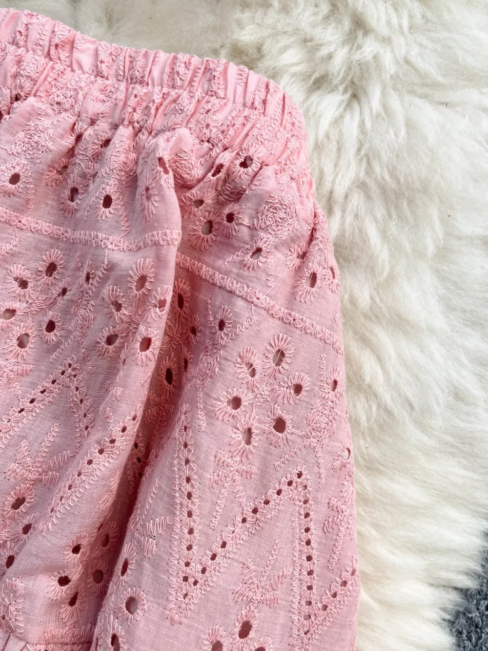 Smocked Crop Top and Hollow-Out Skirt Set, image 7