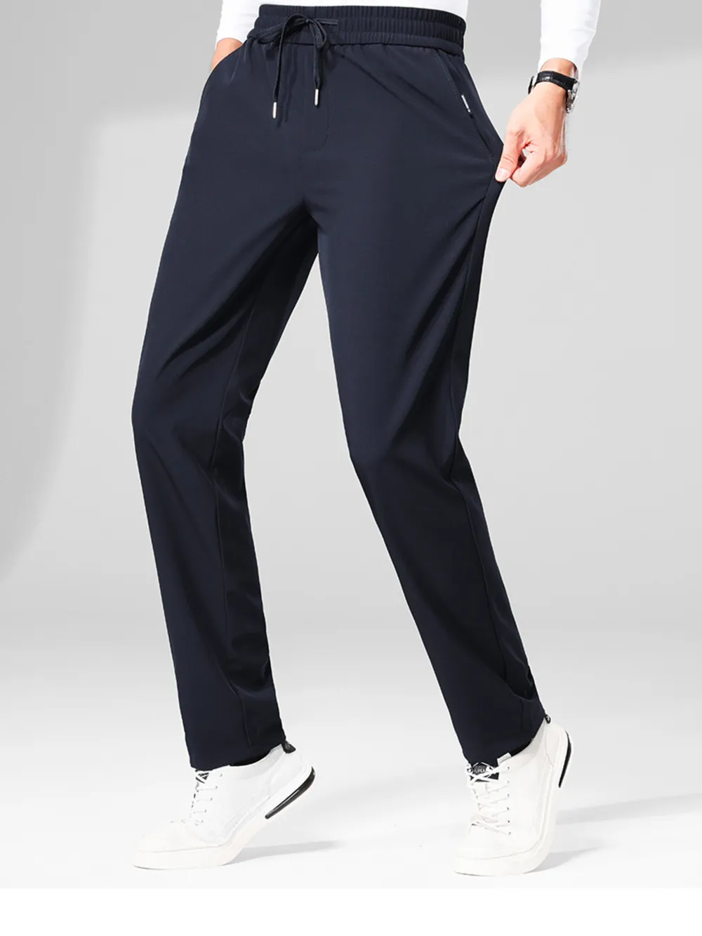 Men's Plus Size Drawstring Pants with Pockets, image 3